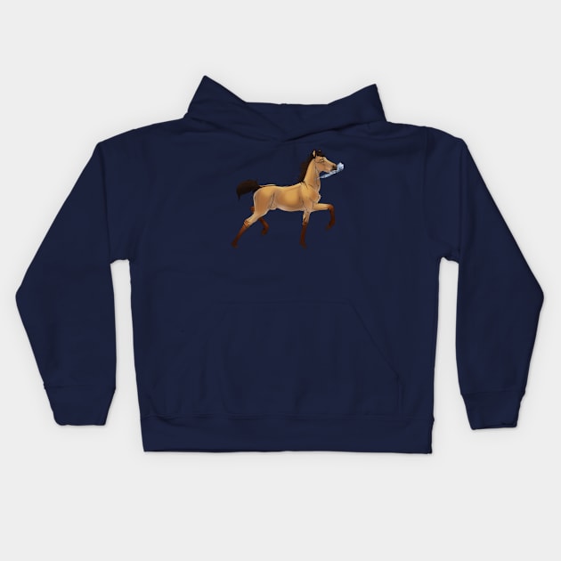 Spirit Stallion of the Cimarron Foal and Icicle Kids Hoodie by Tuihoof